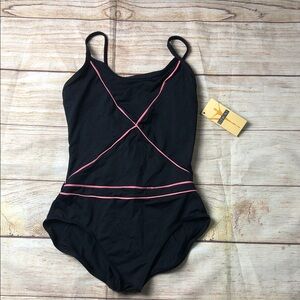 Elegant Black and Pink Kids Dance Costume